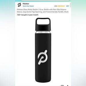 BNIB peloton glass bottle
